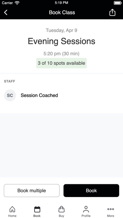 Baseck Training Members App Screenshot