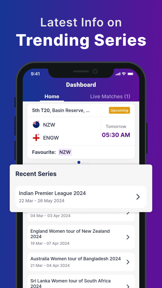 #2. CricScore : Live Score & News (iOS) Ved: xR Studio LLP