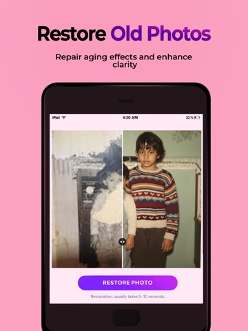 RevivePix: AI Photo Enhancer iPad screenshot