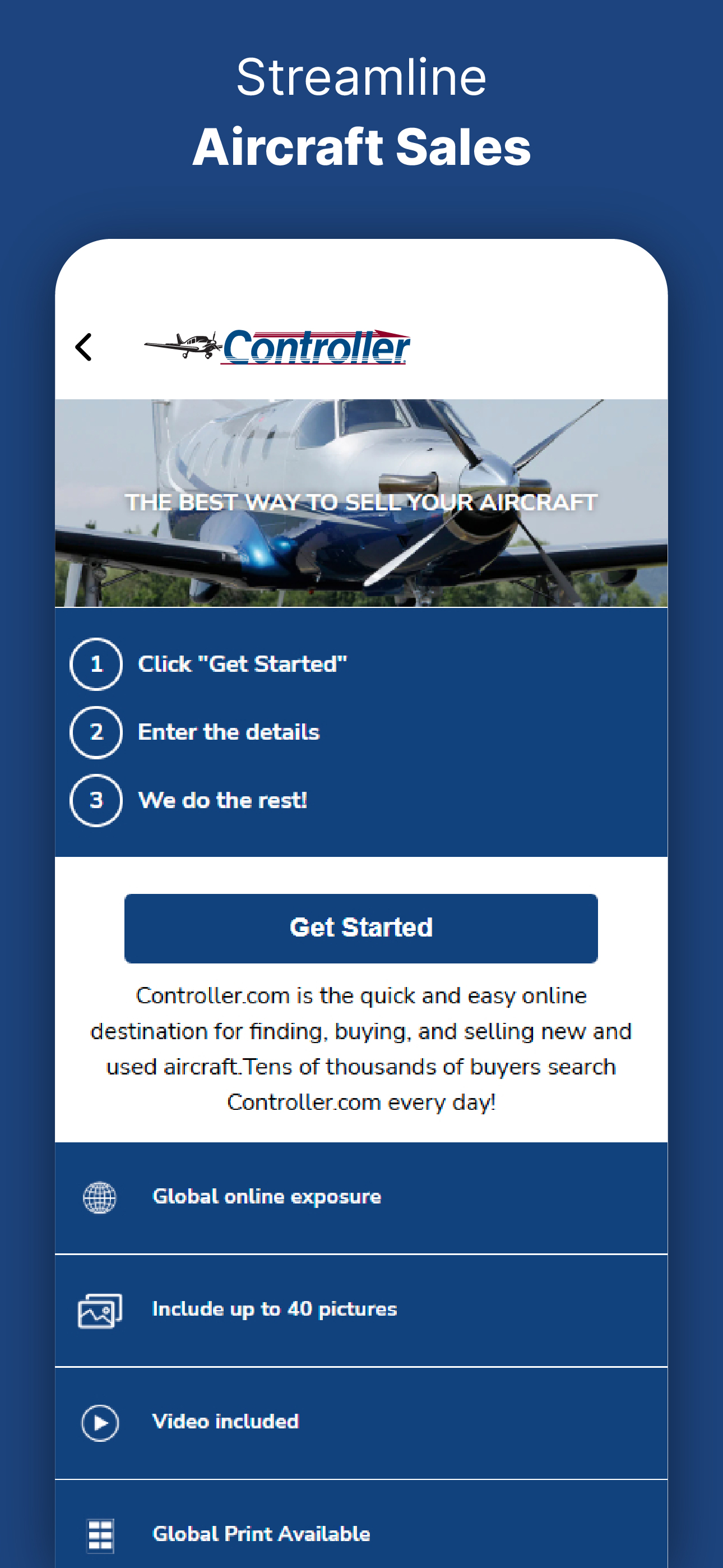 Controller: Aircraft for Sale
