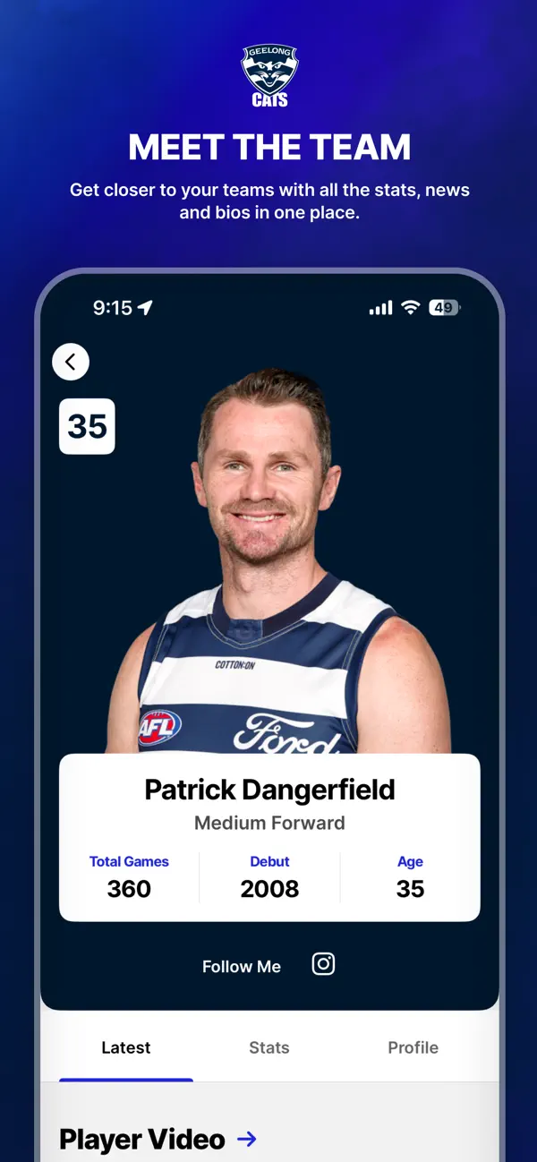 Screenshot #3 pour Geelong Cats Official App