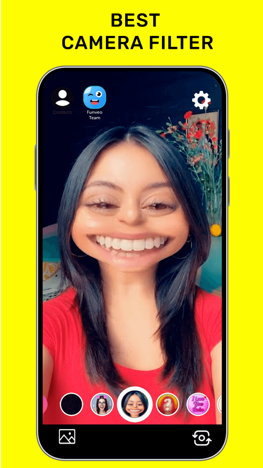 #1. Funveo: Funny Face Swap Filter (iOS) De: Funny Media Labs, S.L.