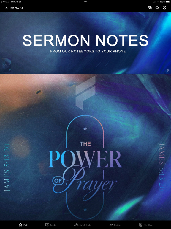 Family Life Church - AZ iPad screenshot 1 - Education app