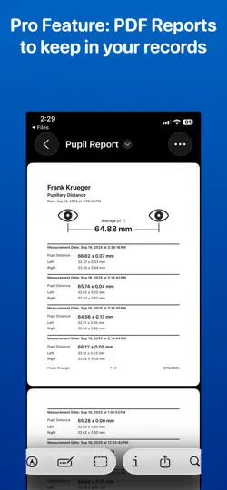 Capture d'écran de Pupillary Distance Ruler sur iPhone 5