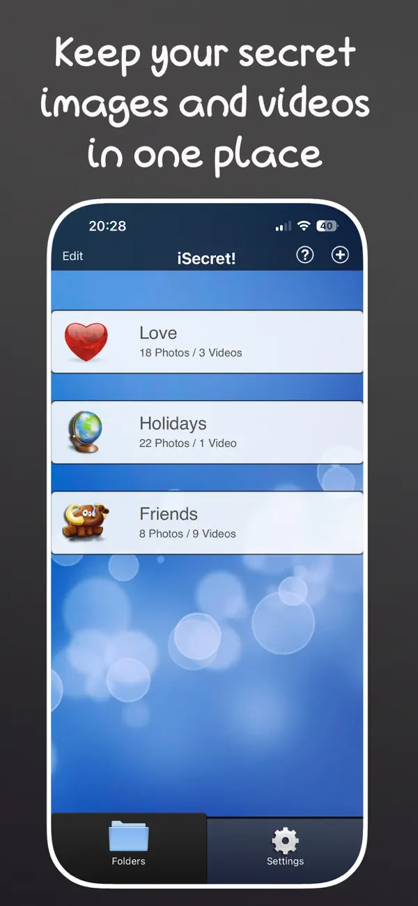 Screenshot #1 pour iSecret! - Protected Photos
