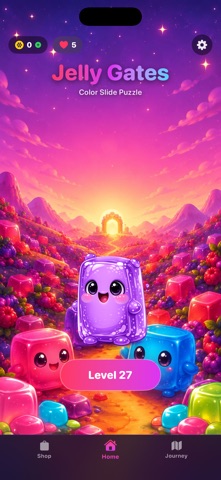 Jelly Gates Color Slide Puzzle iPhone screenshot