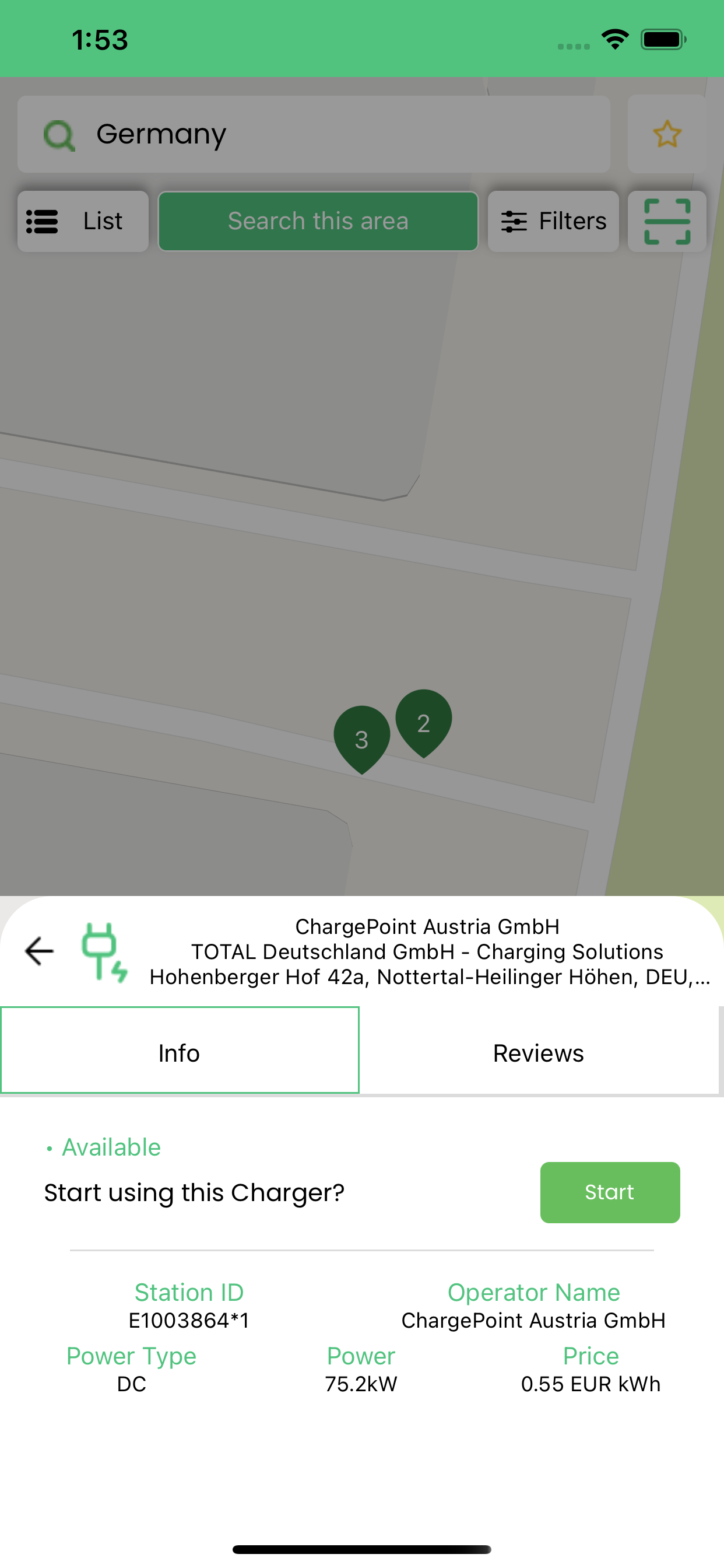 EVDC Charging Map