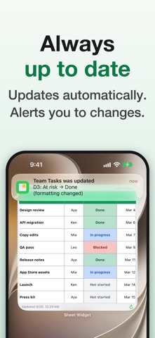 Sheet Widget: Spreadsheets Screenshot 2 of 6