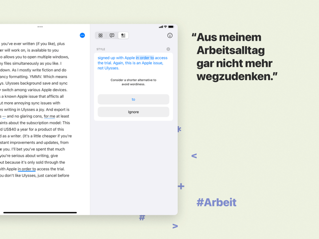 ‎Ulysses: Schreibprogramm Screenshot