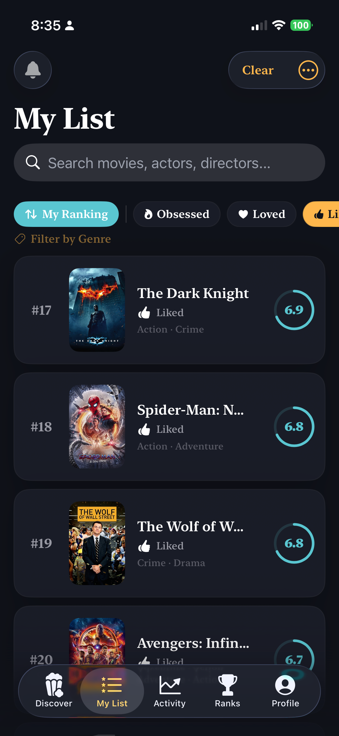 Movi: Auto Rank Your Movies
