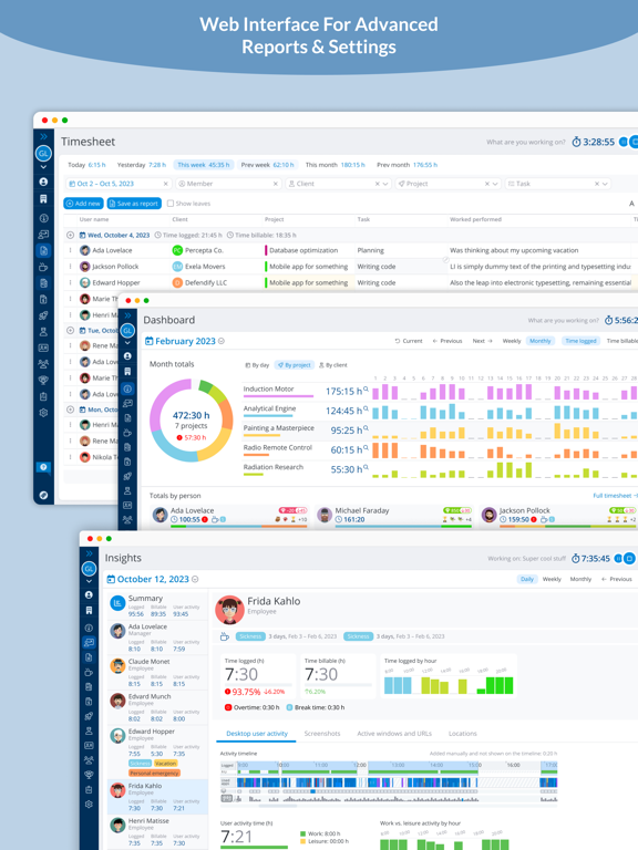 Trackabi Time Tracker iPad screenshot 6 - Productivity app