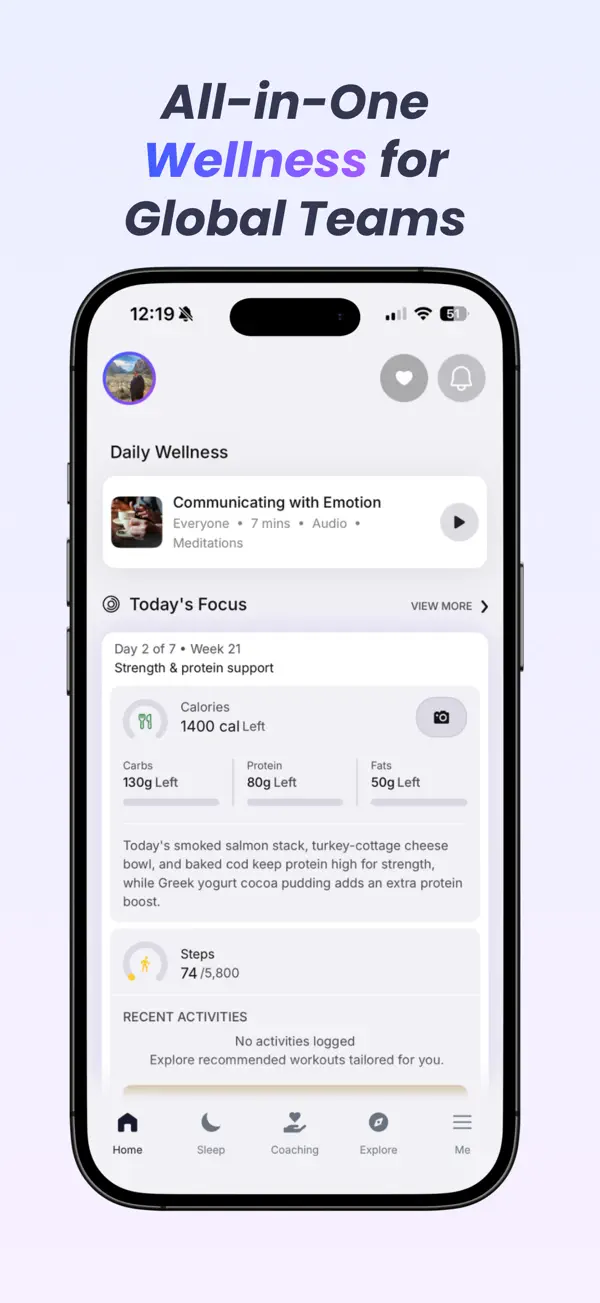 Wellness Coach app screenshot 1