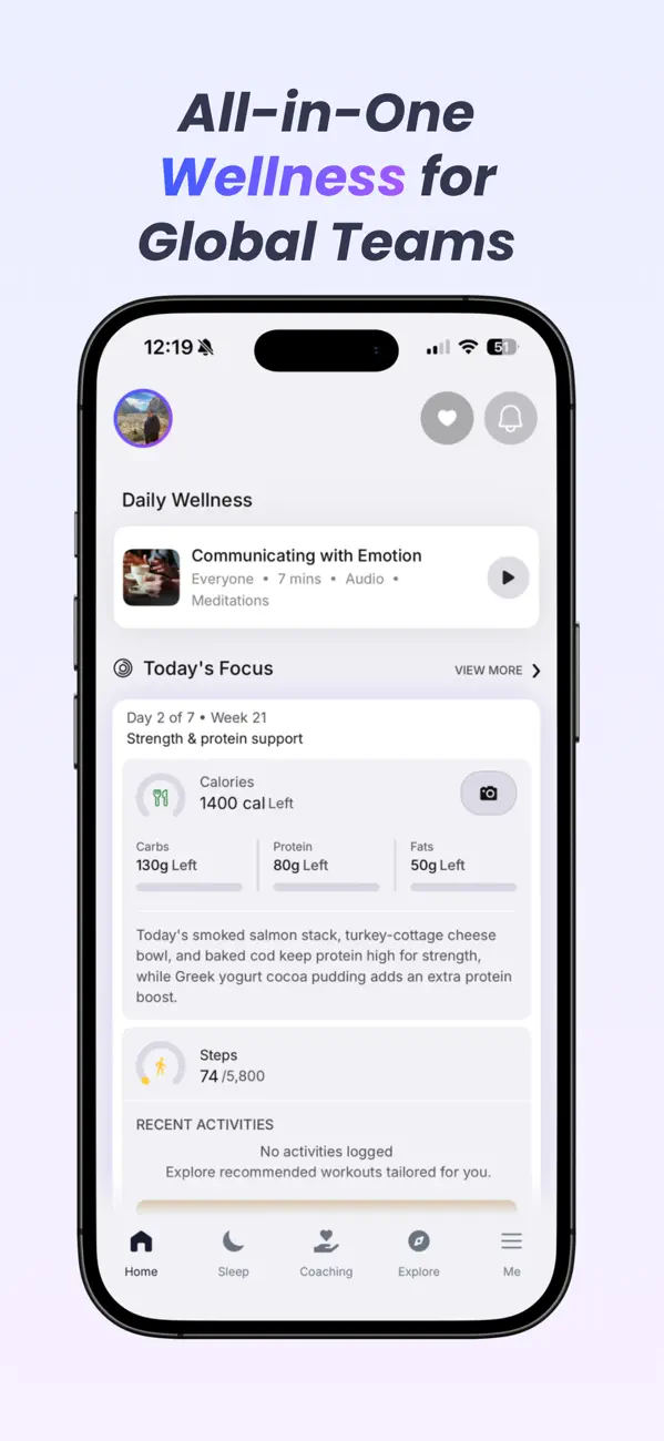 Screenshot #1 pour Wellness Coach