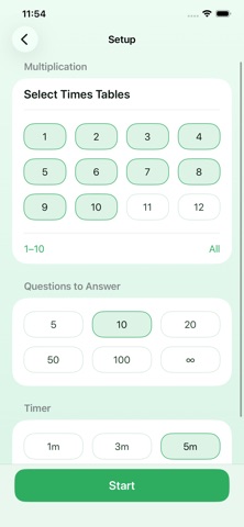 Multiplication Facts Practice screenshot