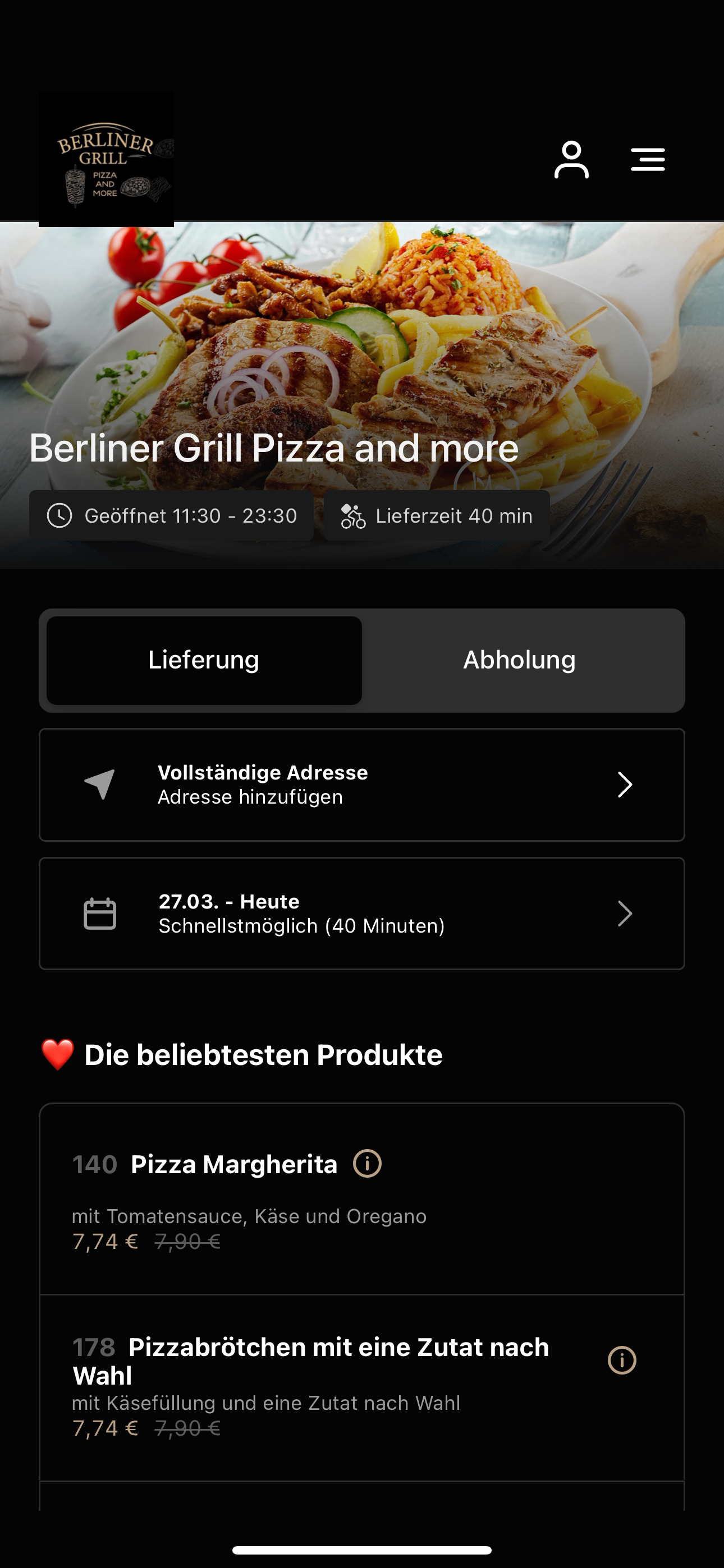 Berliner Grill Pizza and more
