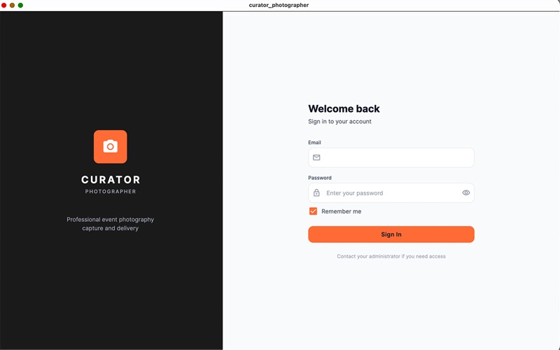 Curator Photographer screenshot