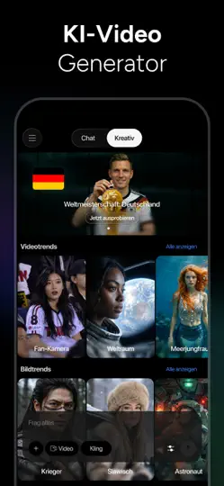 Screenshot von KI Chatbot Deutsch - Genie AI auf dem iPhone 6