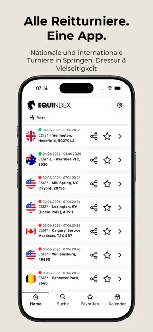 Equindex - Reitturnier App iPhone screenshot 1