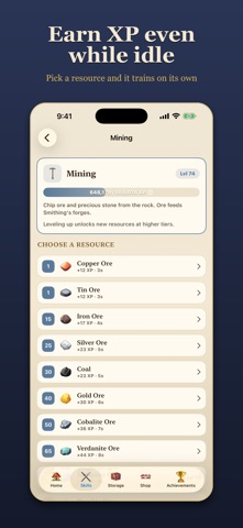 Quiet Grind — Idle RPG iPhone screenshot