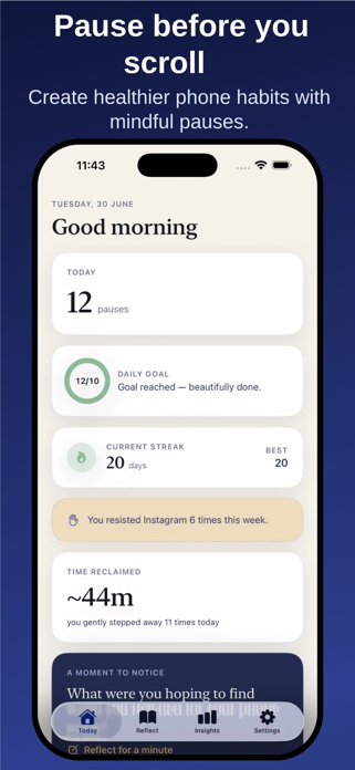 Pausa: Screen Time & Focus Screenshot 1 of 6