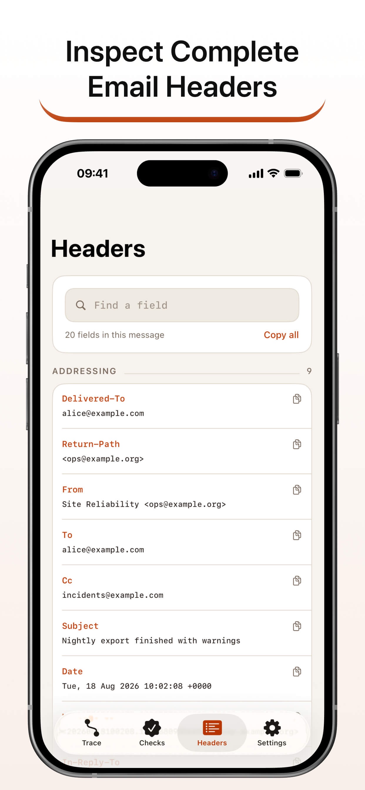 Screenshot 3 of Relayra – Mail Headers