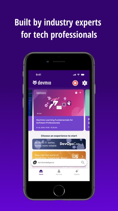 Screenshot 1 of devmio App