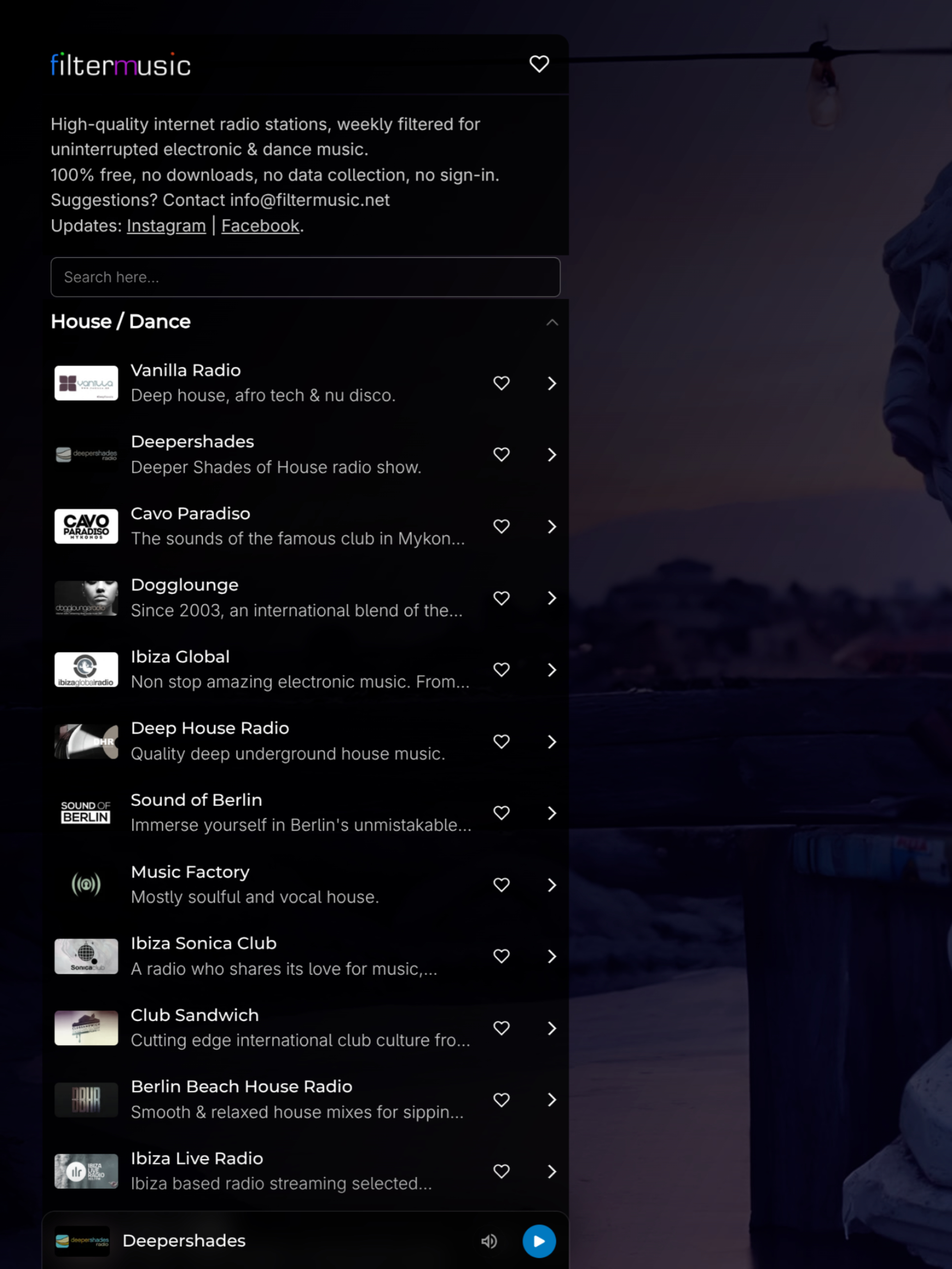 filtermusic radio screenshot 4