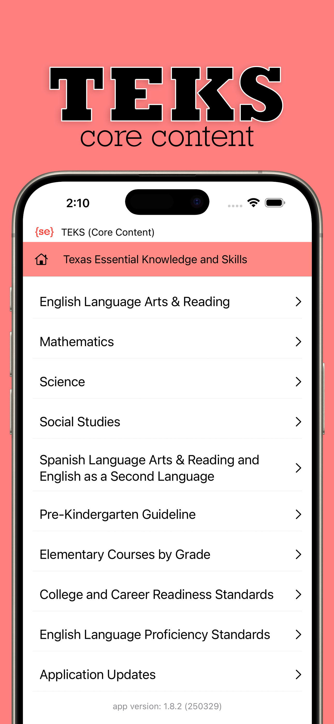 TEKS by S.E. (Core Content)
