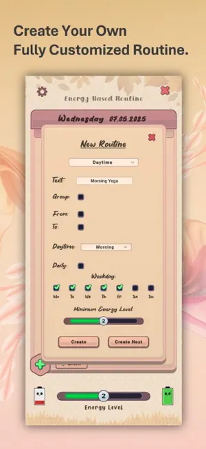 Energy-Based Routine screenshot 2