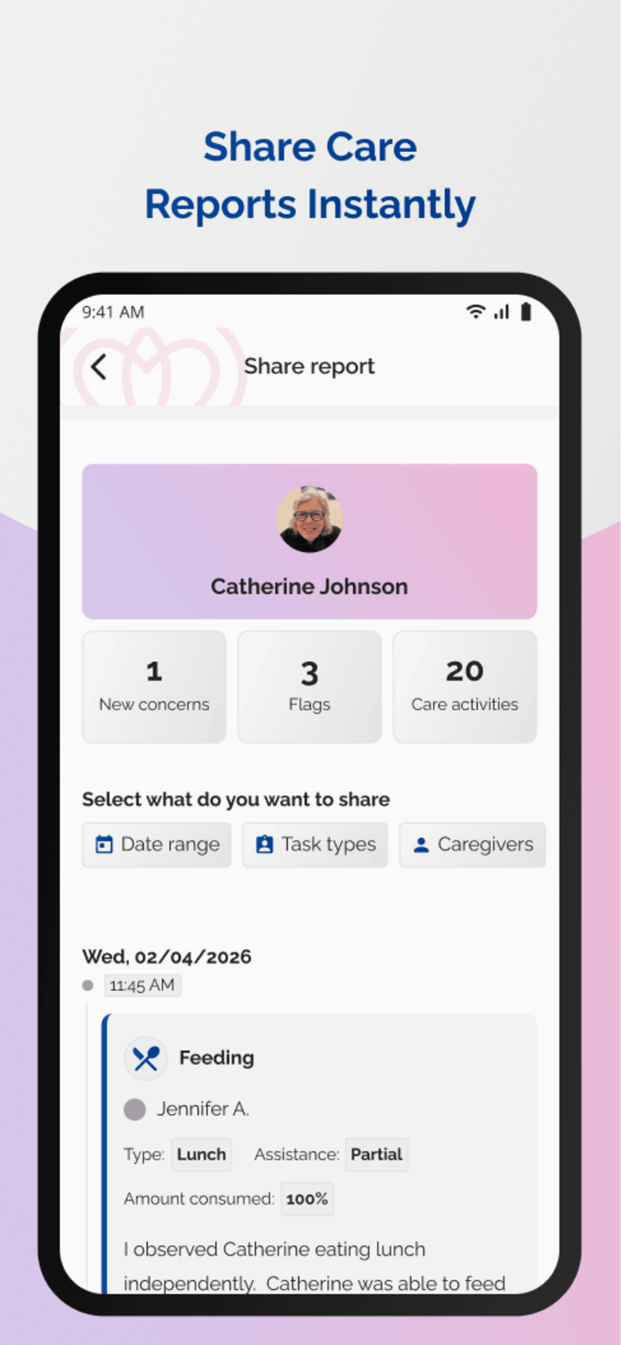 Carespondence: Caregiver App