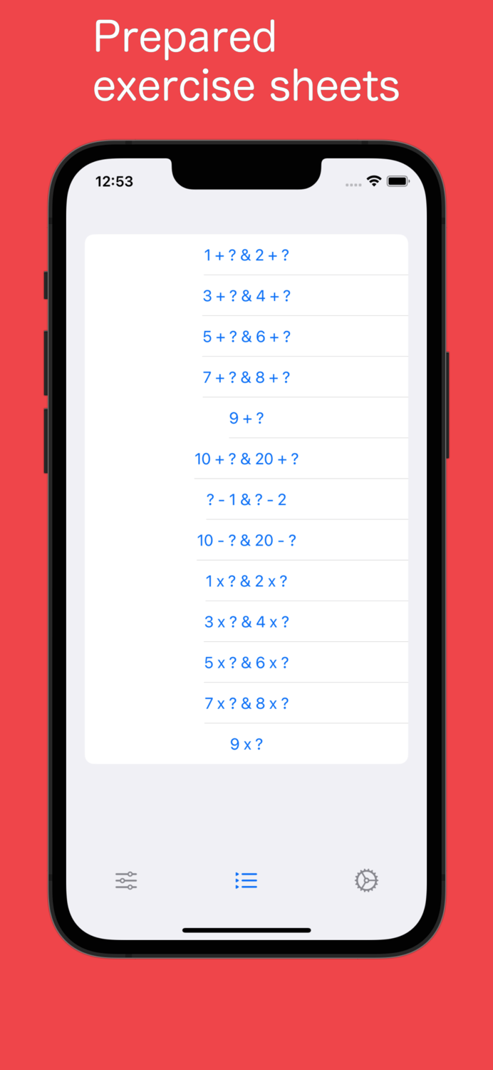 Print Exercise for Arithmetic