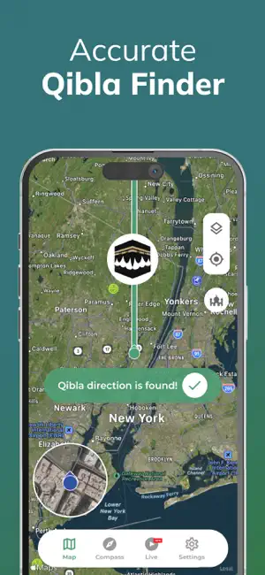 Qibla Finder 100% اتجاه القبلة screenshot 1