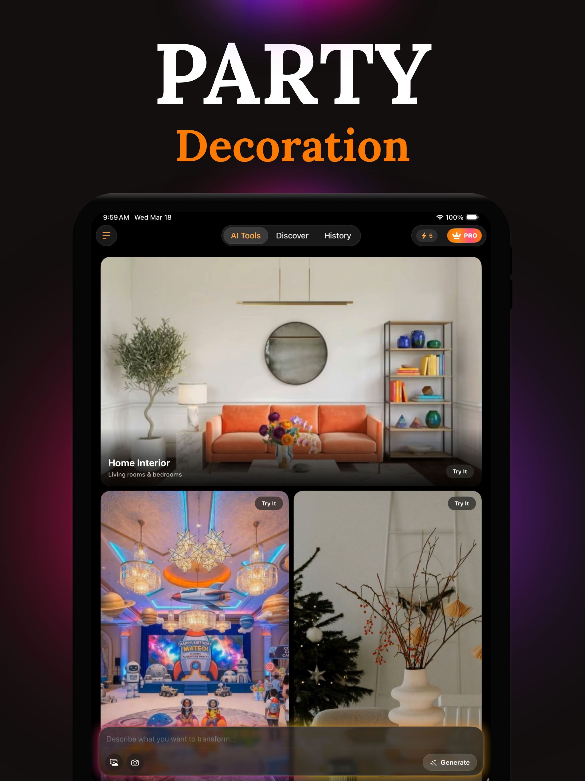 Home & Wedding Decor AI