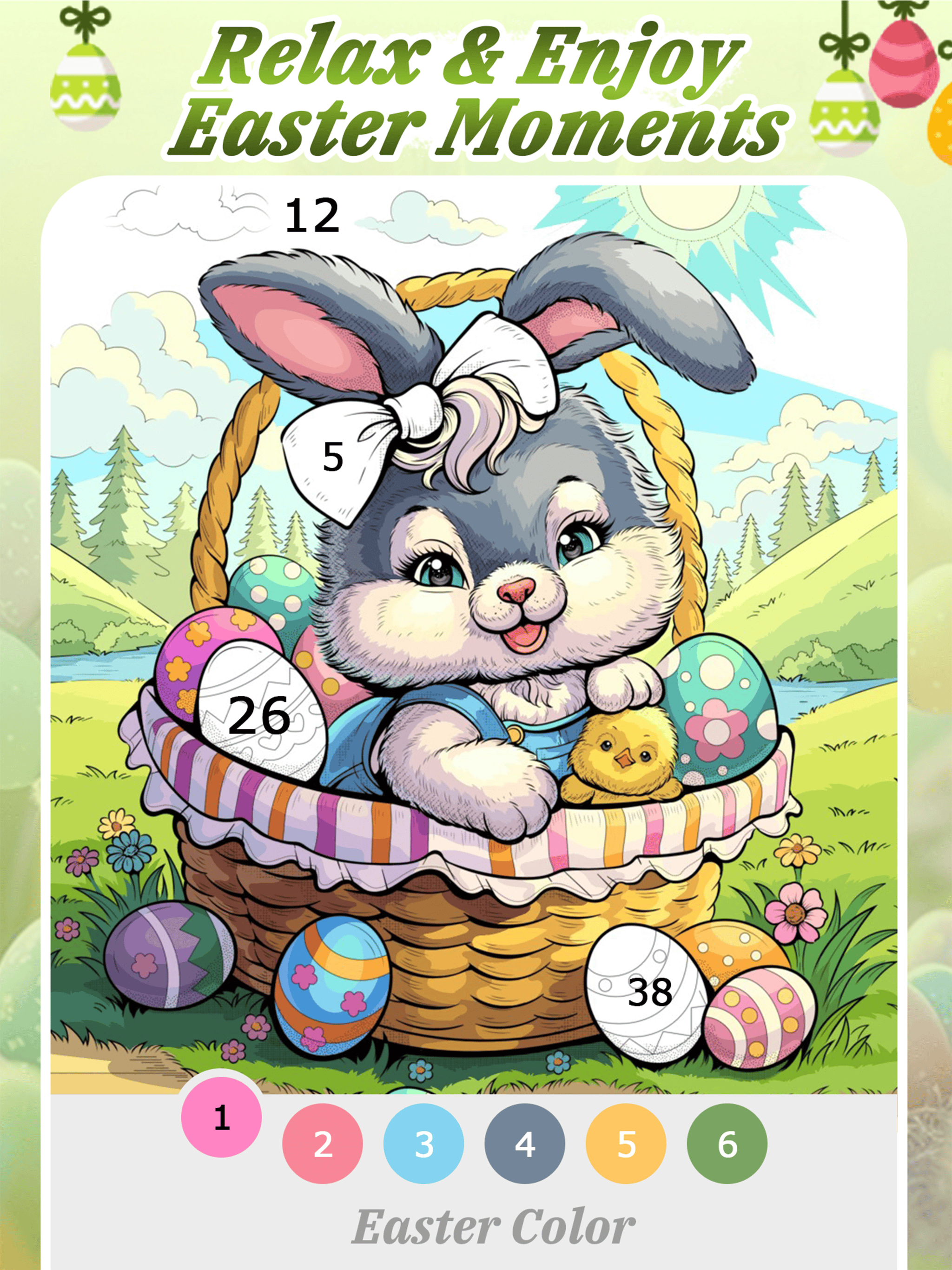 Easter Color by Number Game