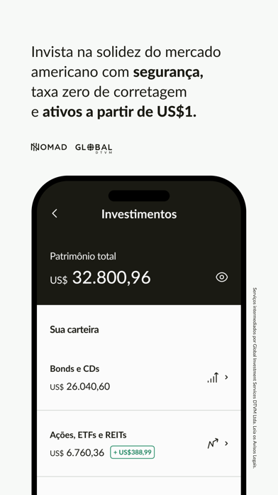 Nomad: Conta digital em dólar Screenshot