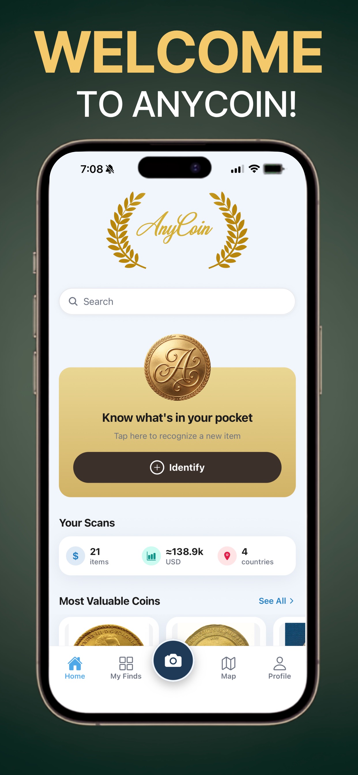Screenshot 1 of AnyCoins: Coin Identifier