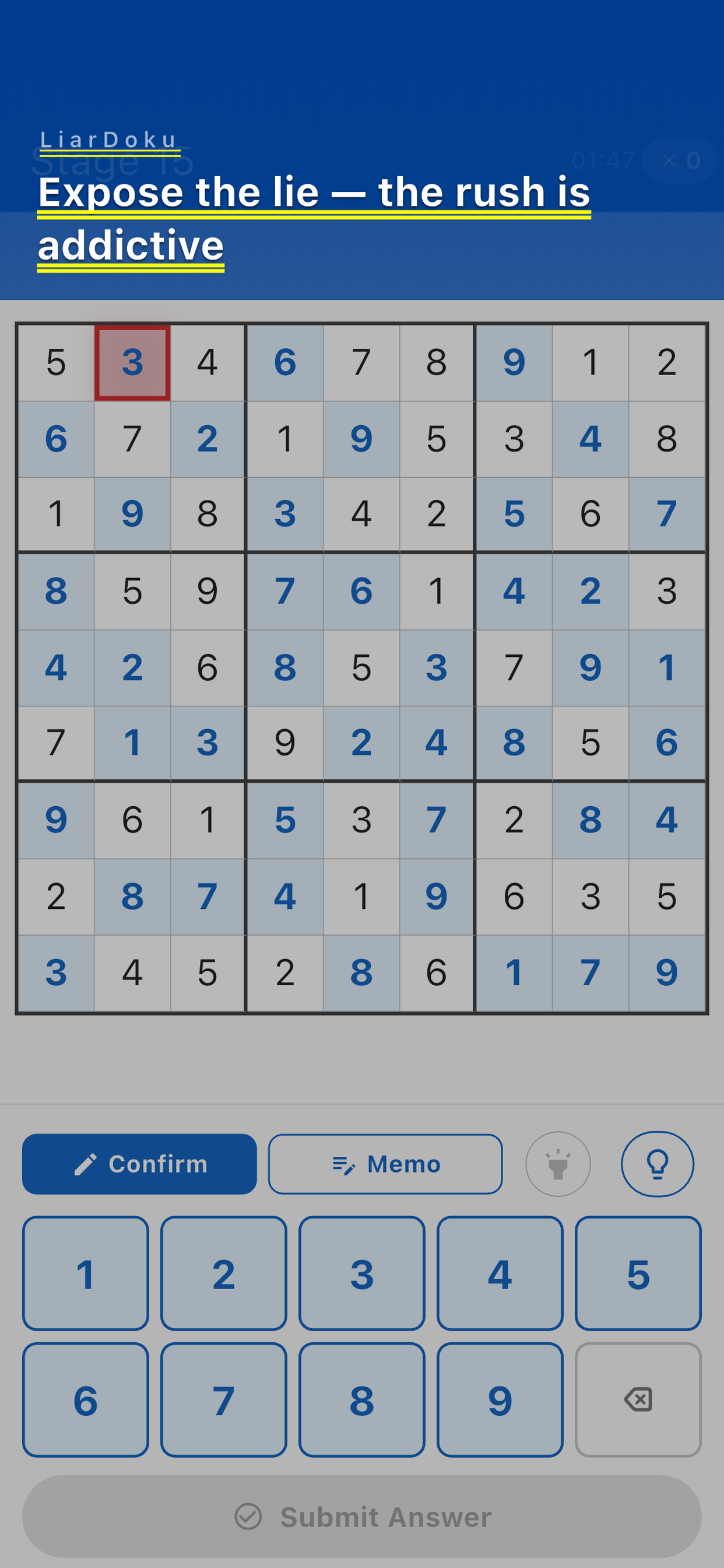 LiarDoku - Liar Sudoku Puzzle screenshot 4