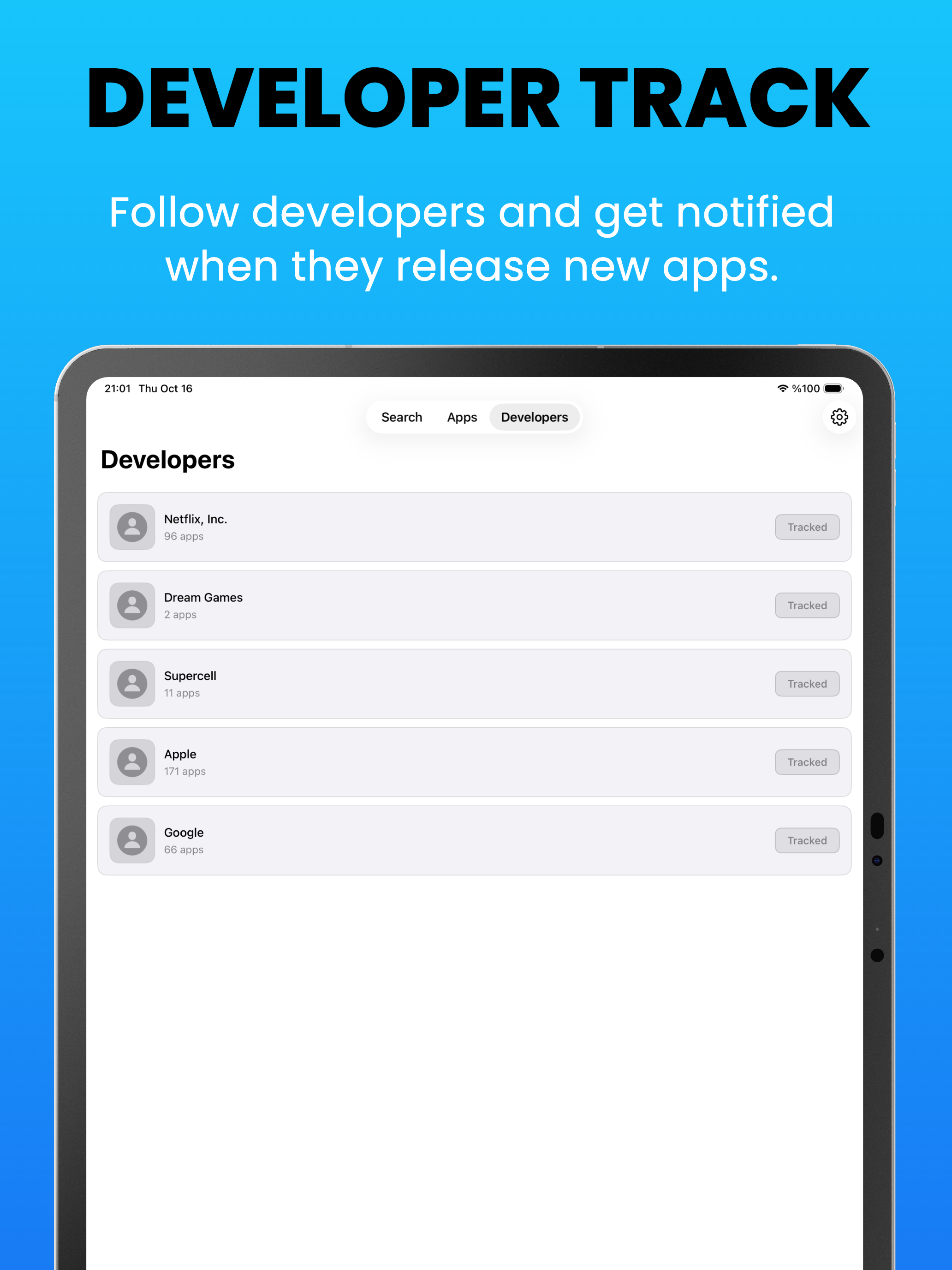 Developer & App Tracker screenshot 10