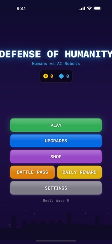 Defense of Humanity iPhone screenshot