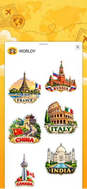 WORLDY - Travel Stickers screenshot 3