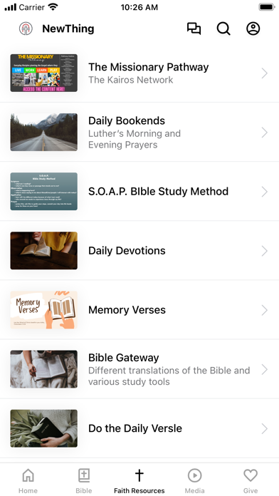 NewThing Lutheran Church Screenshot