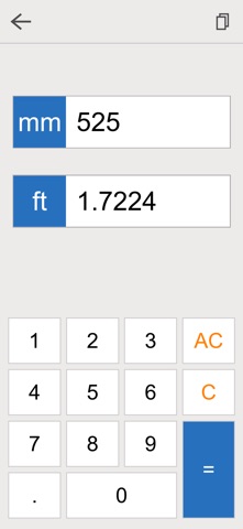 millimeters feet converter Screenshot 1 of 4