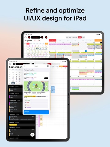 Calendar Organization Event iPad screenshot