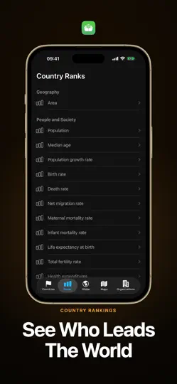 Screenshot von The CIA World Factbook auf dem iPhone 4