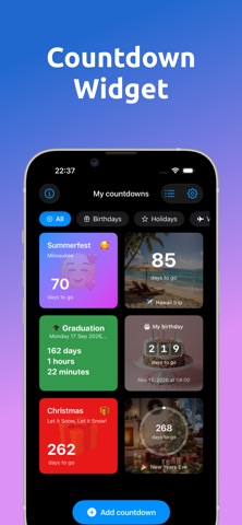 Countdown app widget Screenshot 2 of 6
