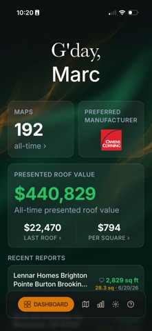 MyRoofMap iPhone screenshot