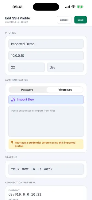 SSH 터미널 도우미 iPhone screenshot 2