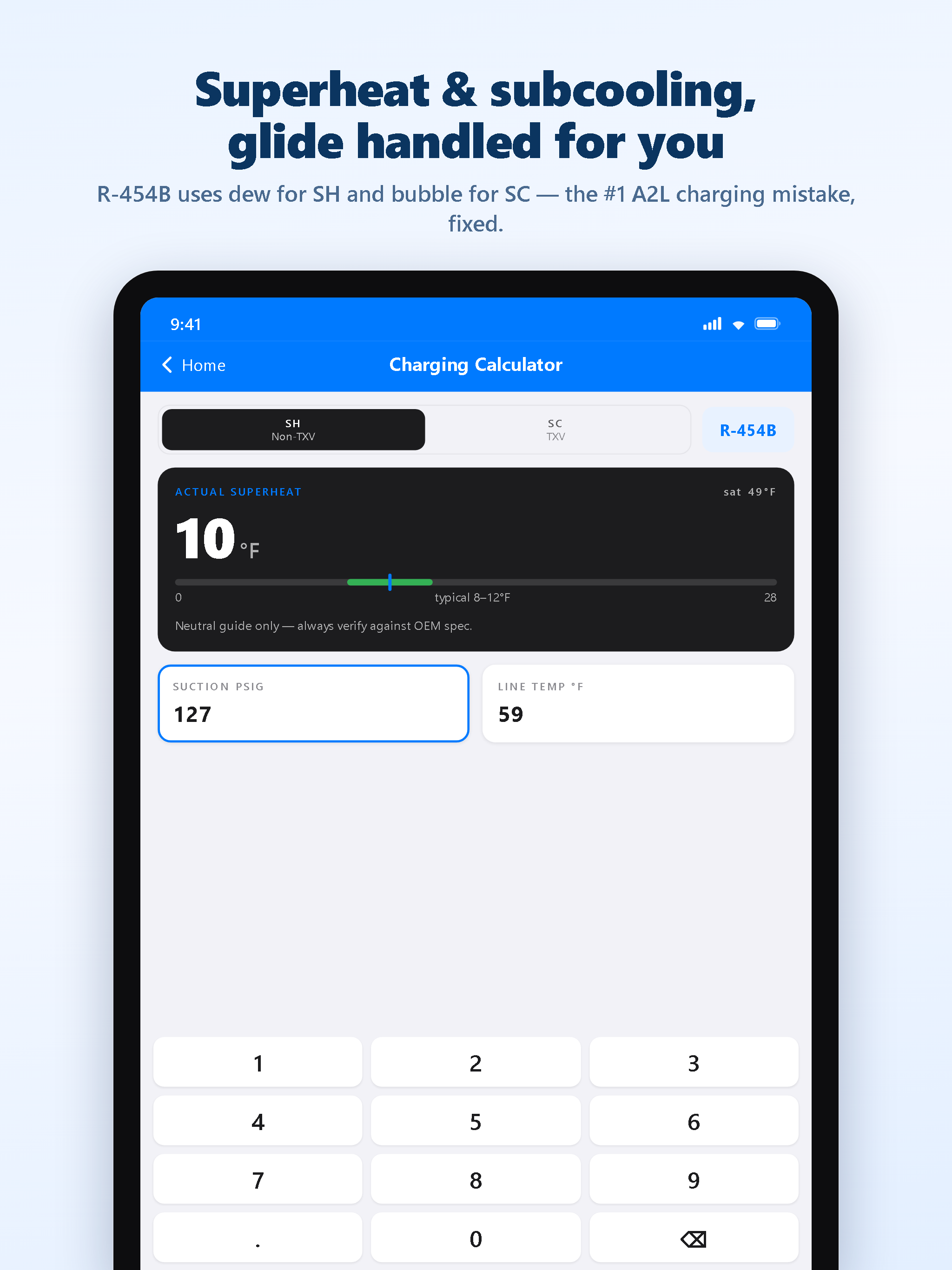 A2L Safe Charge - Superheat screenshot 8