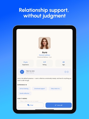 Aura: AI Wellness Companion iPad screenshot