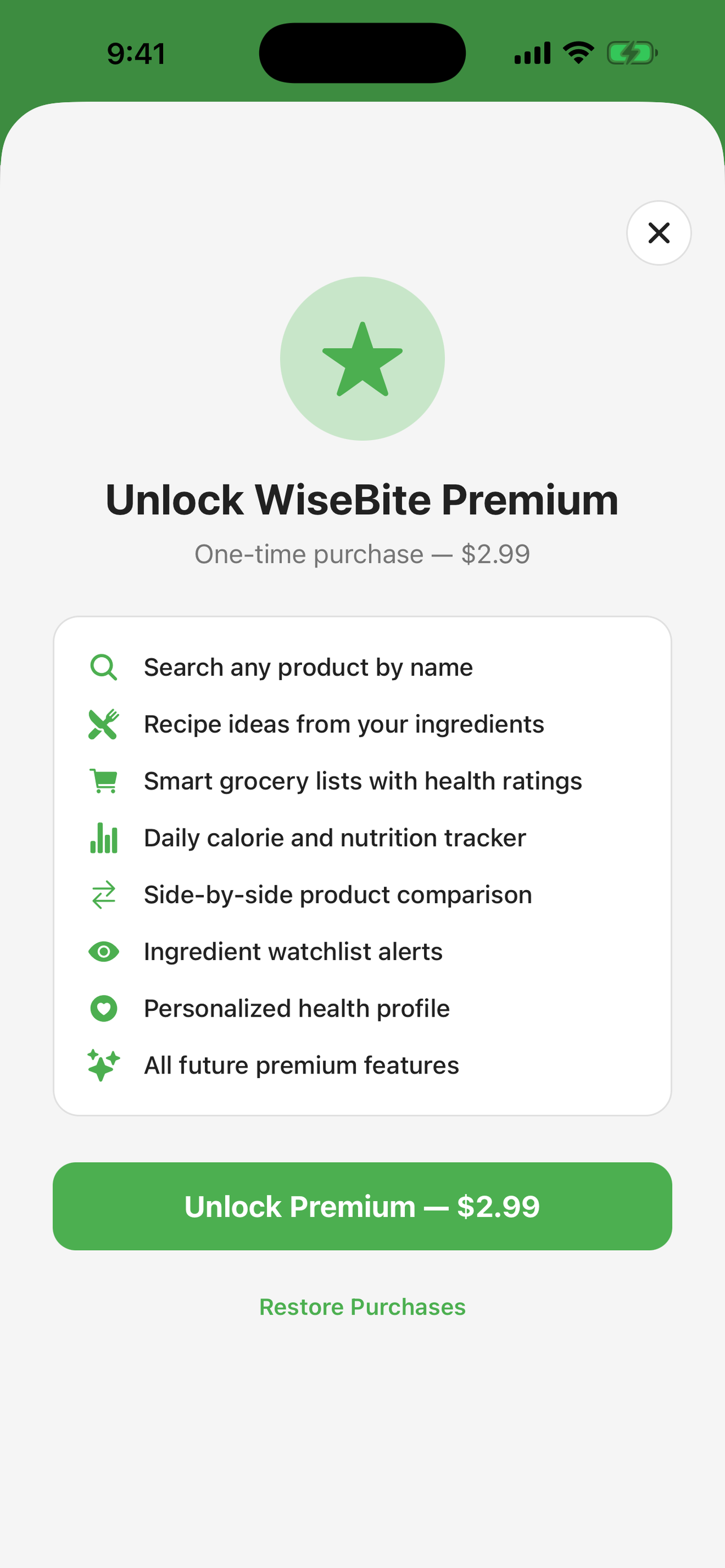 WiseBite - Scan & Compare